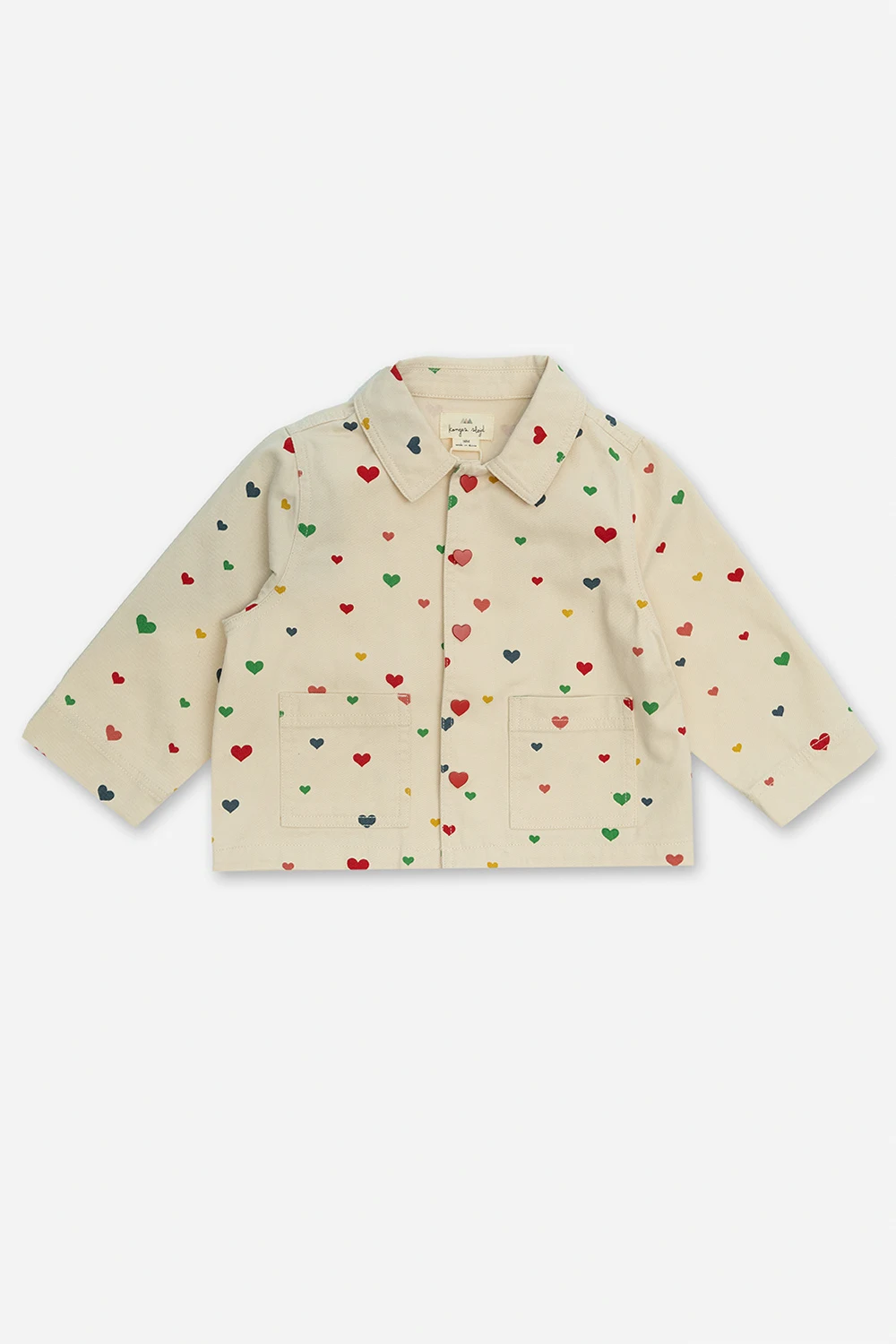 beige ‘Fen’ jacket with motif of hearts