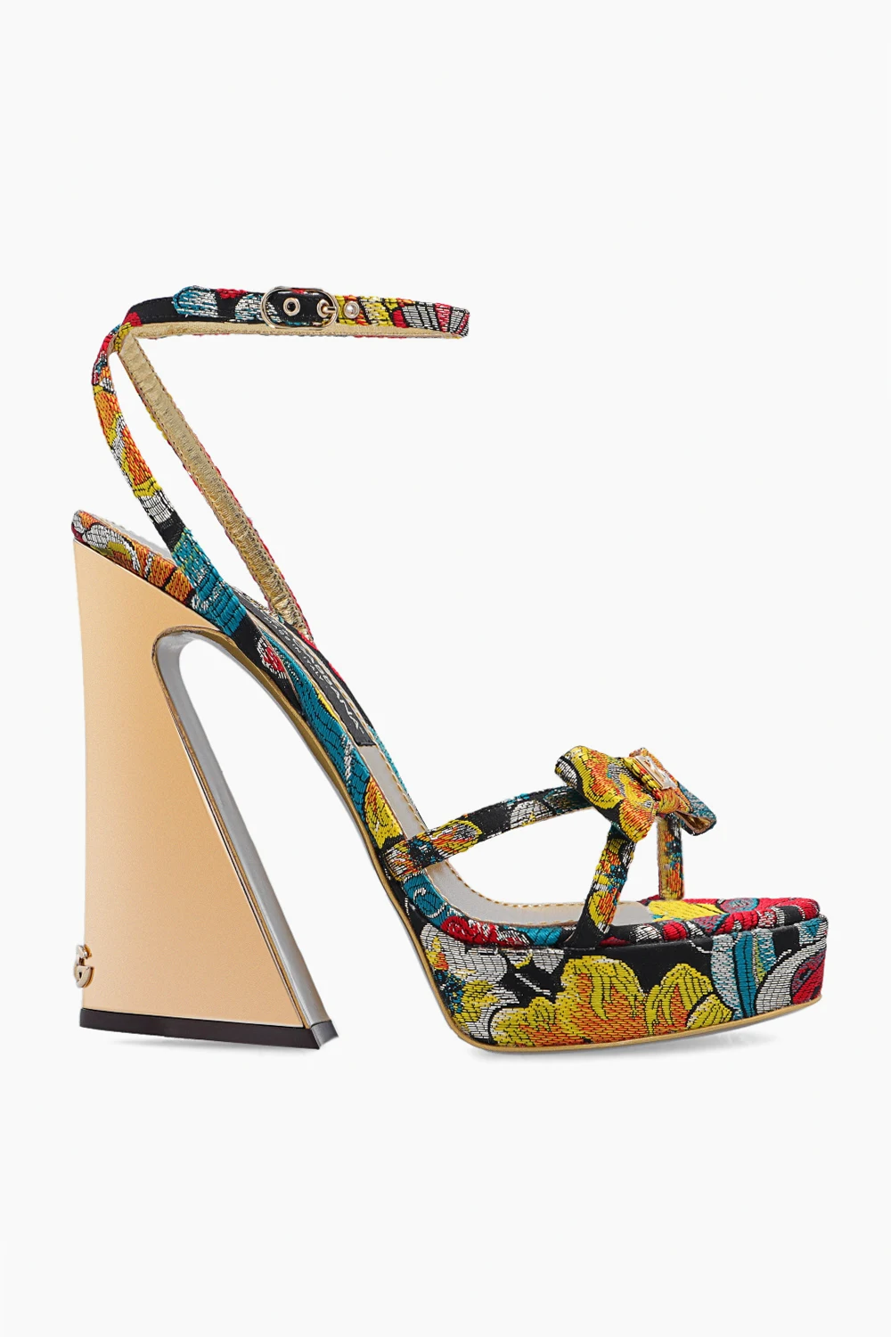 MULTICOLOUR Heeled jacquard sandals