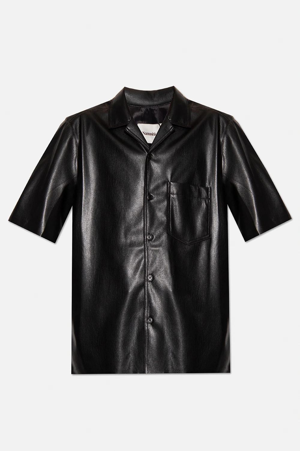 BLACK ‘Bodil’ shirt in vegan leather