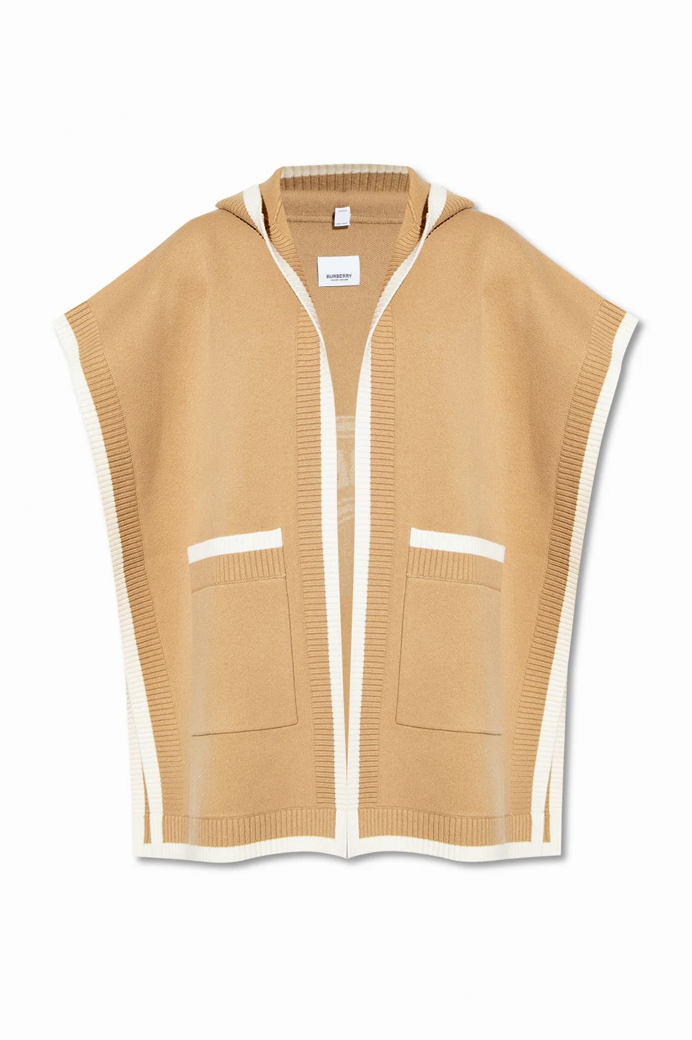 beige ‘Carla’ wool poncho