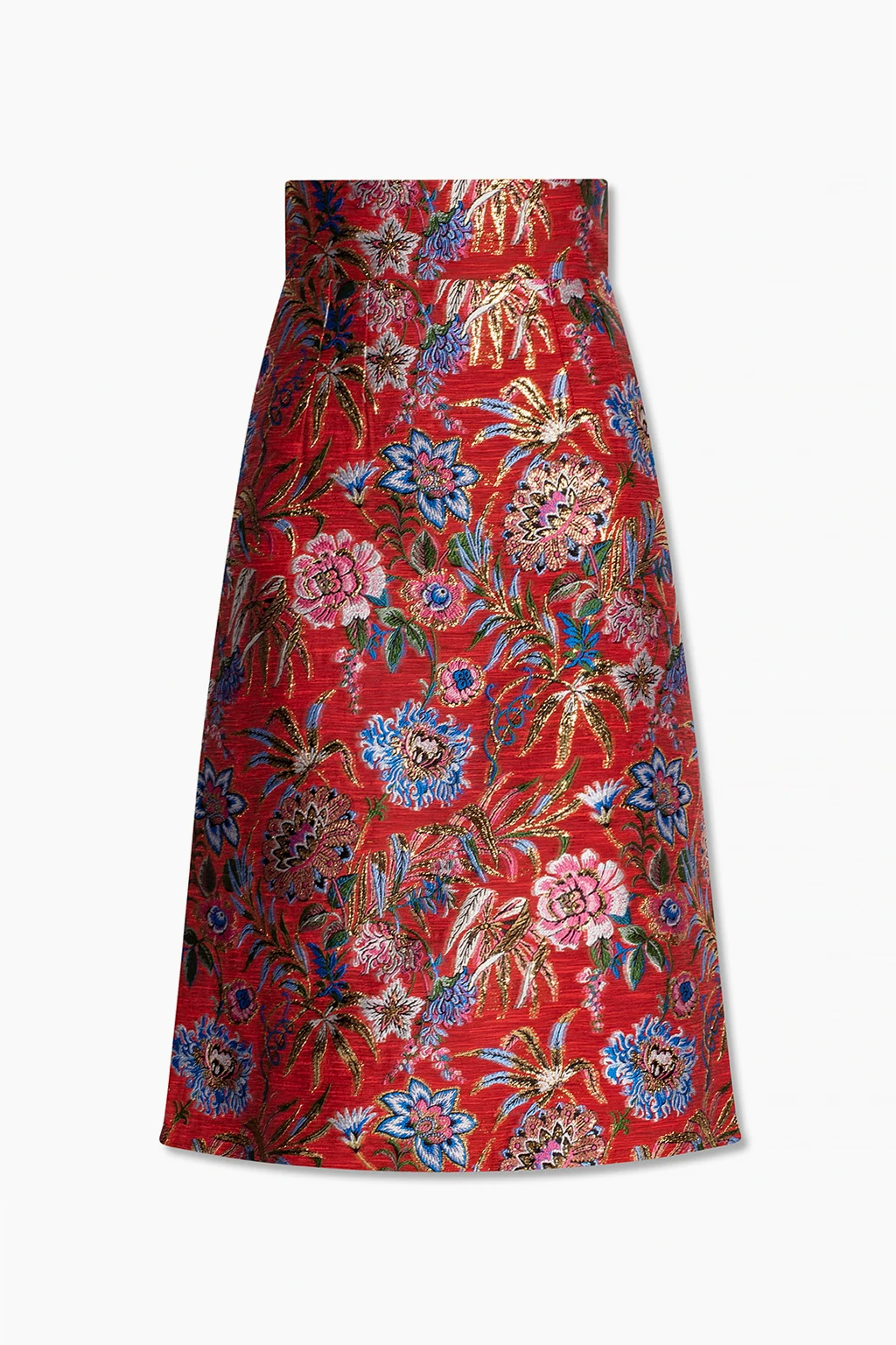 RED Skirt with floral motif