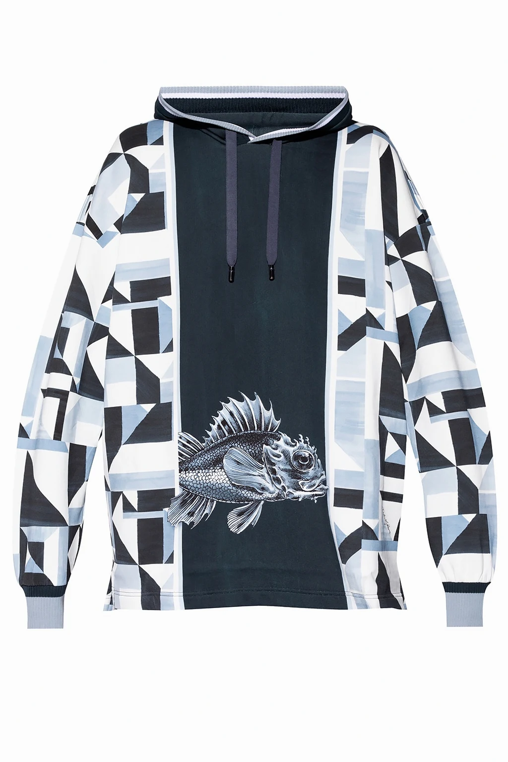 NAVY BLUE Printed hoodie