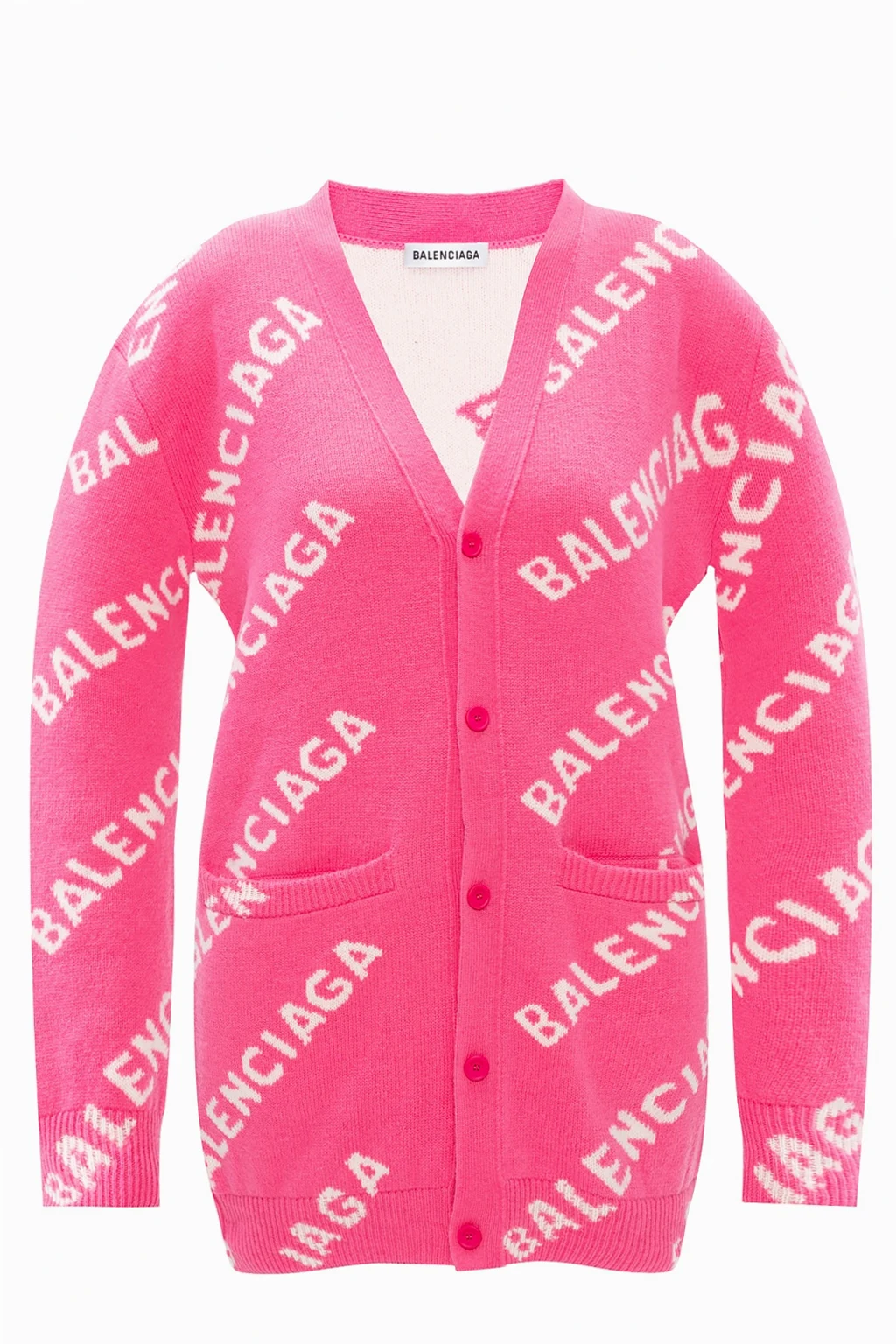 Logo oversize cardigan