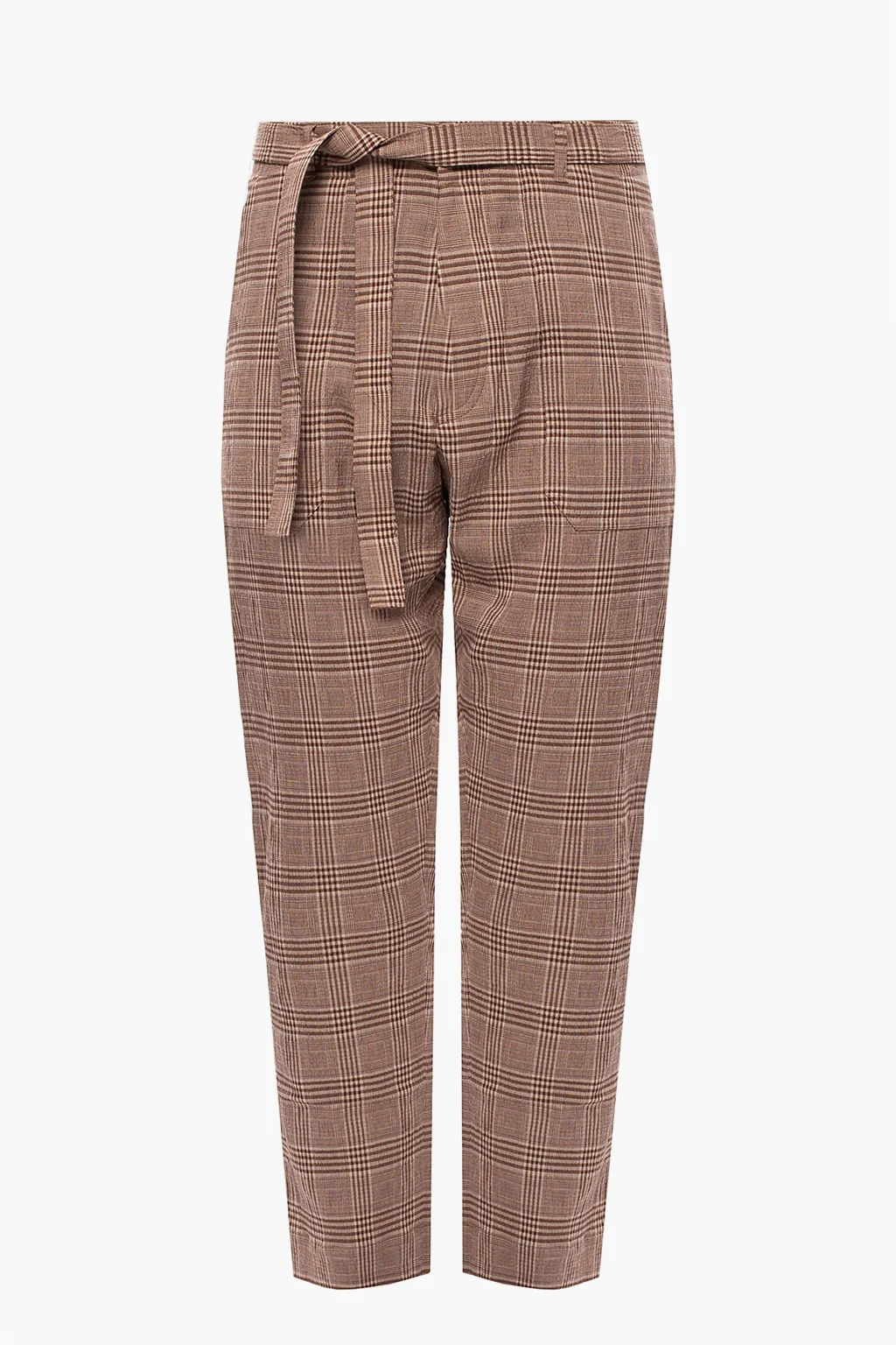 BROWN Checked trousers