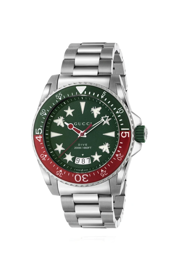 SREBRNY Zegarek z logo