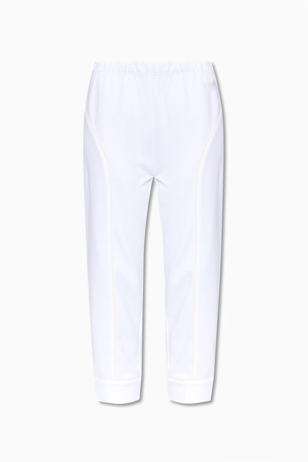 WHITE Sweatpants with logo