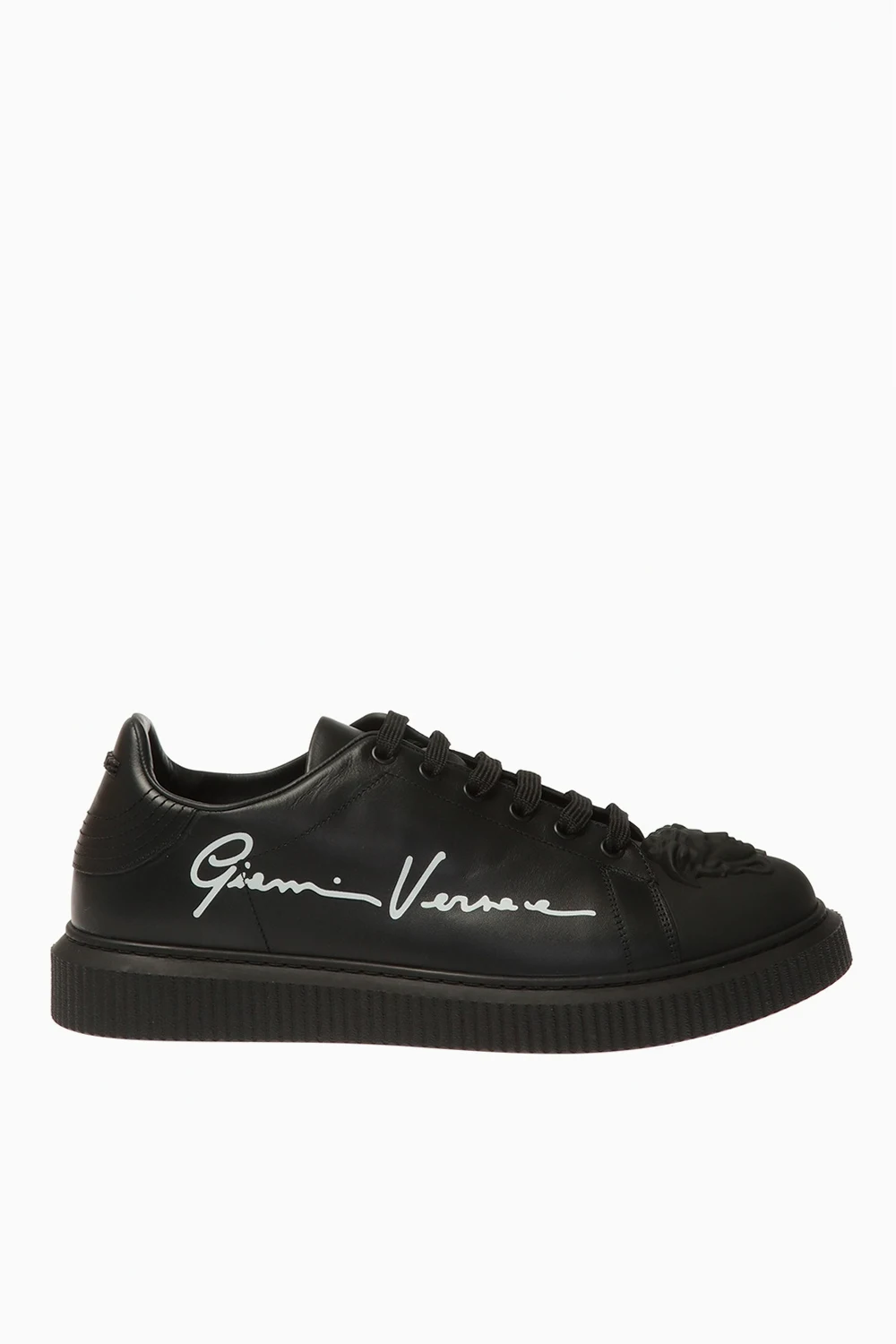 BLACK Medusa head sneakers