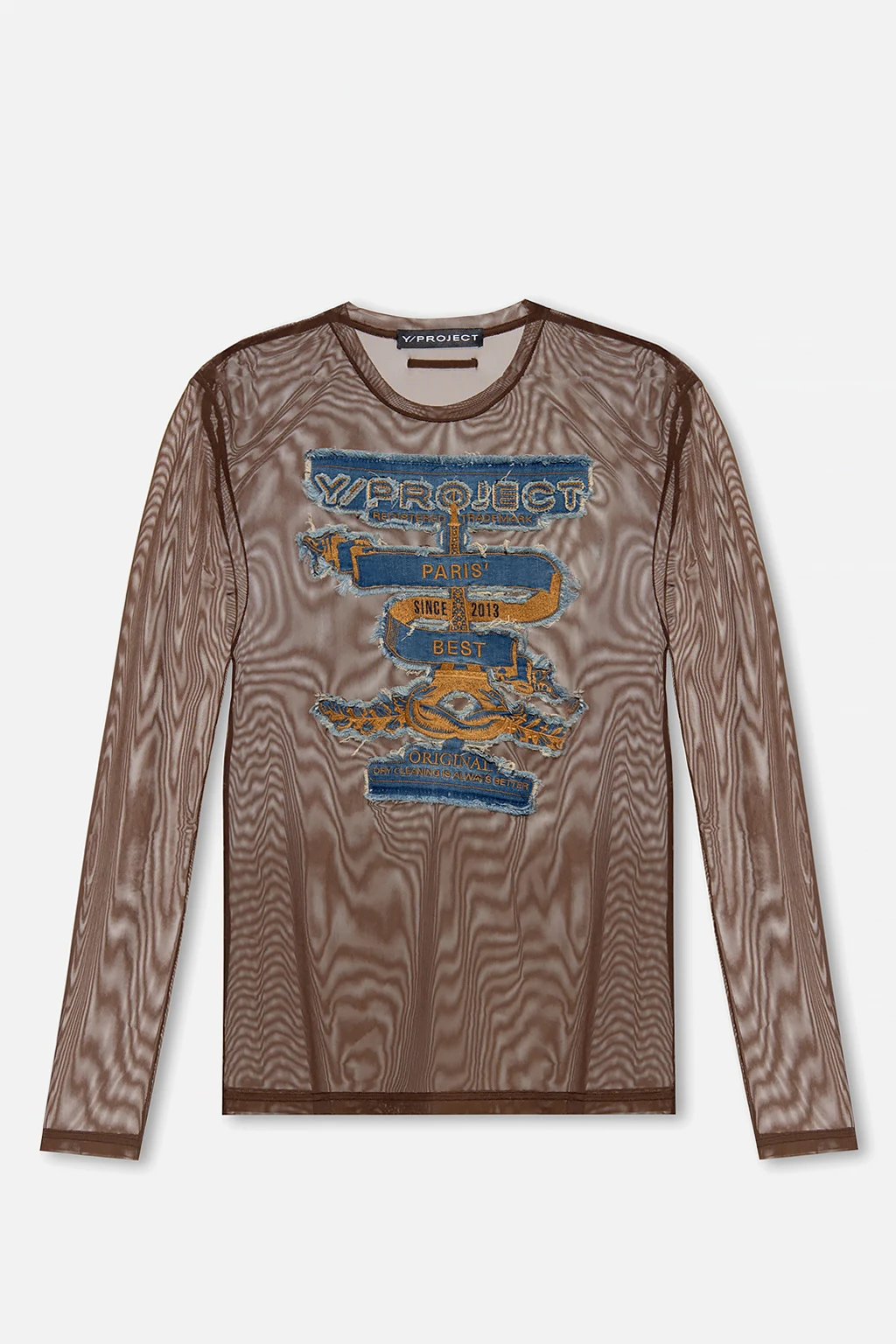 Transparent T-shirt with patches