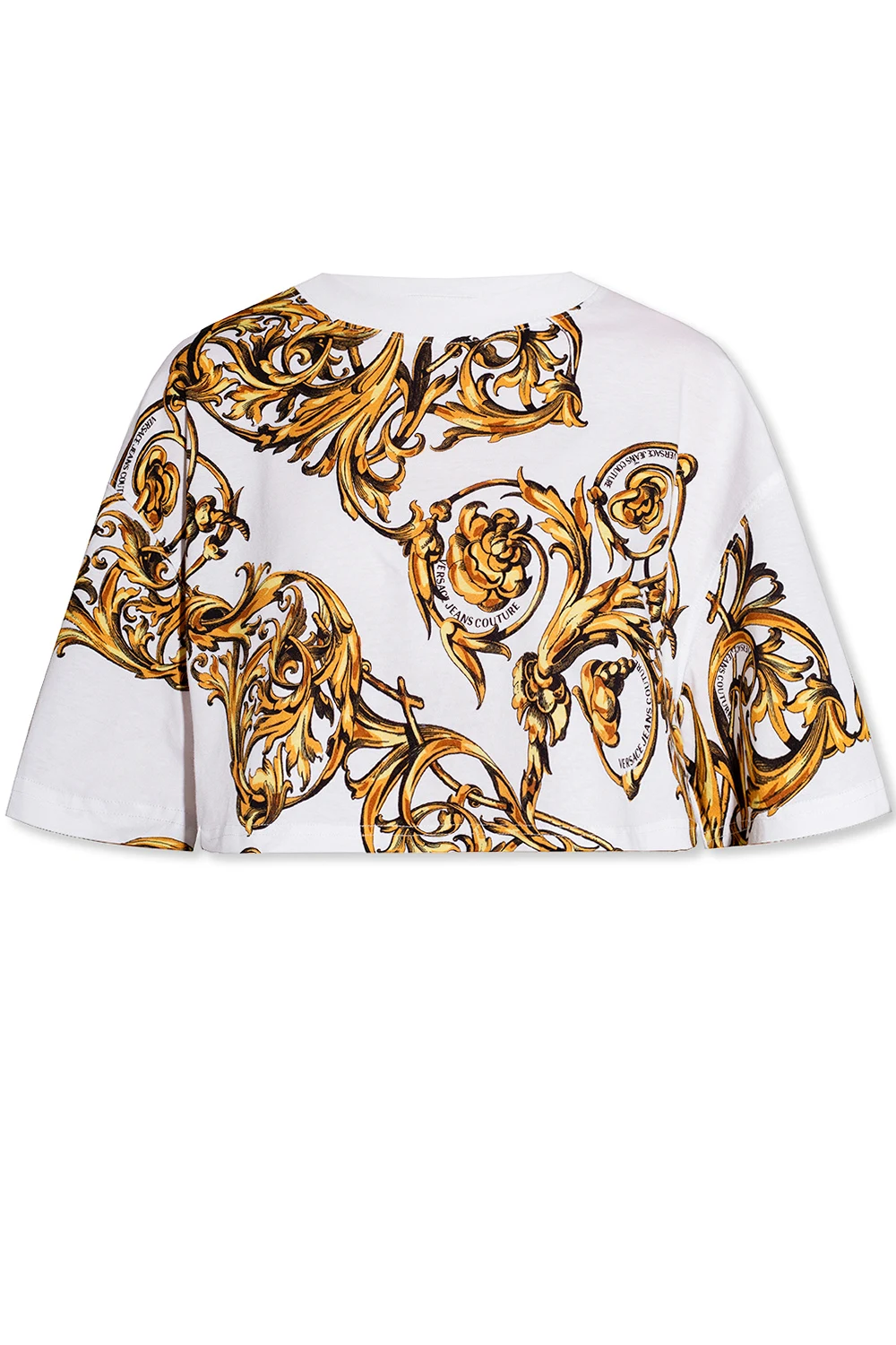WHITE Cropped oversize T-shirt