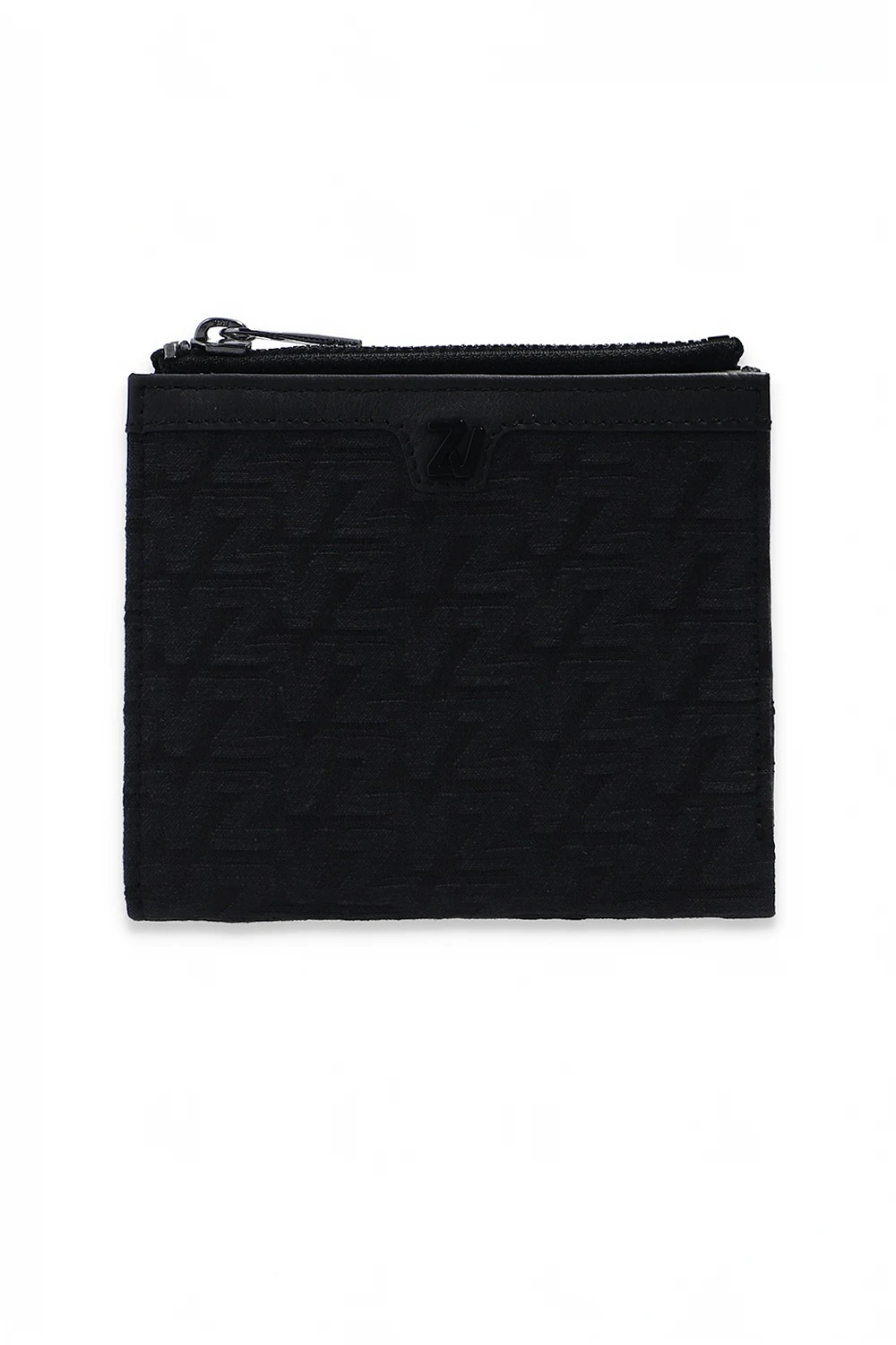 BLACK Folding wallet with logo