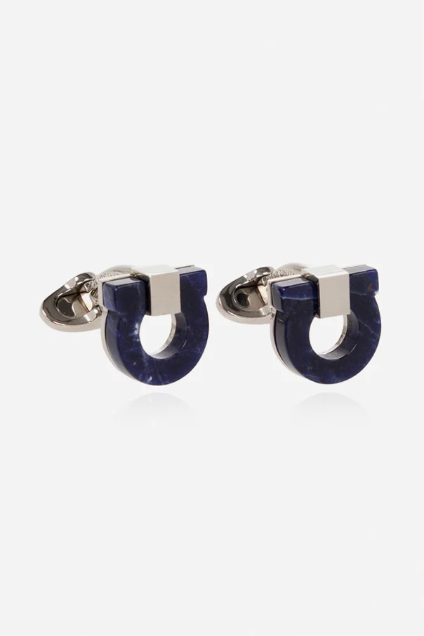 SILVER Logo-shaped cuff links