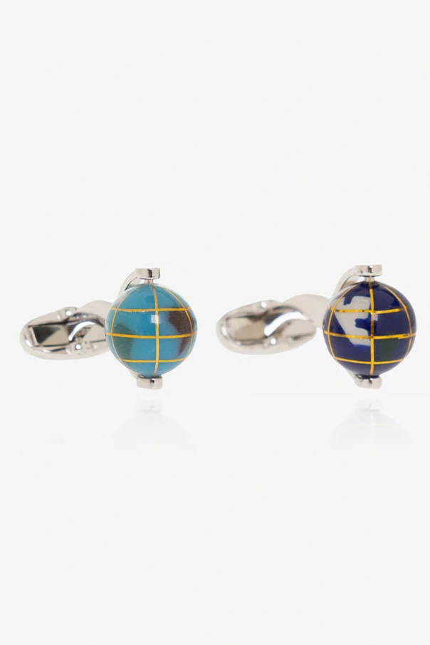 MULTICOLOUR Logo-engraved cufflinks