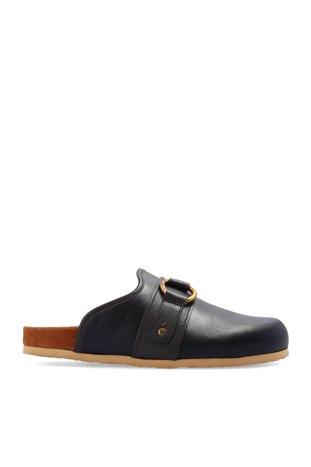 ‘Gema’ leather slides