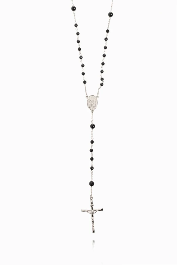 SILVER Rosary necklace