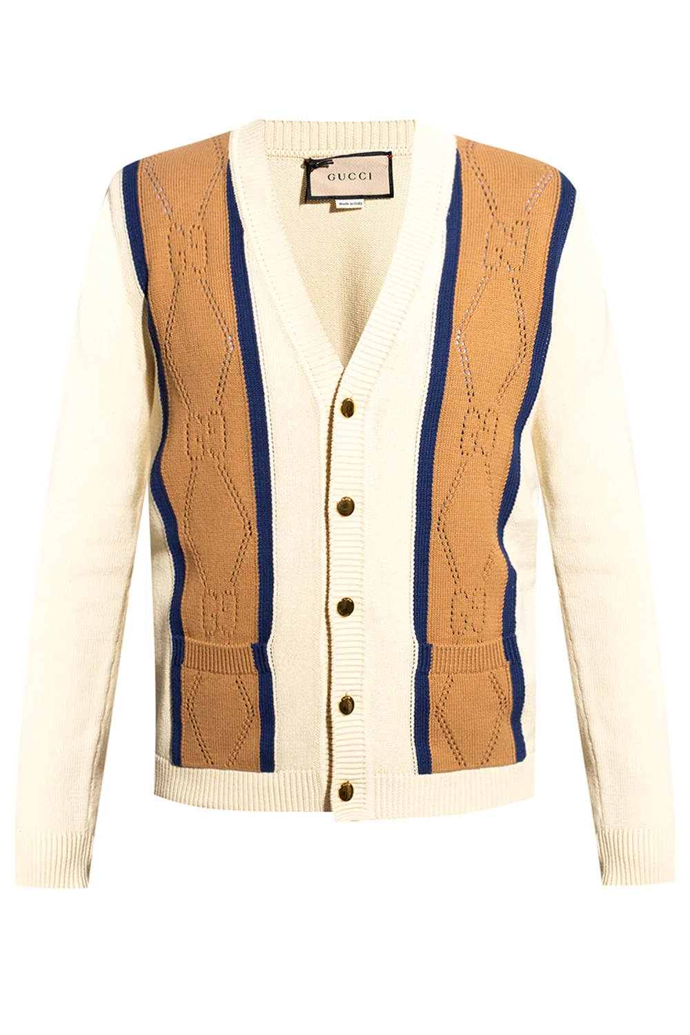 cream Cardigan with logo