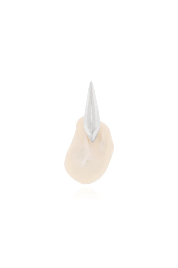 SILBER Single pearl earring