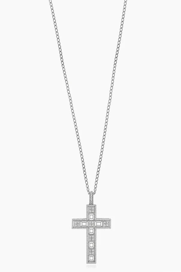 SILVER Traditional white gold pendant
