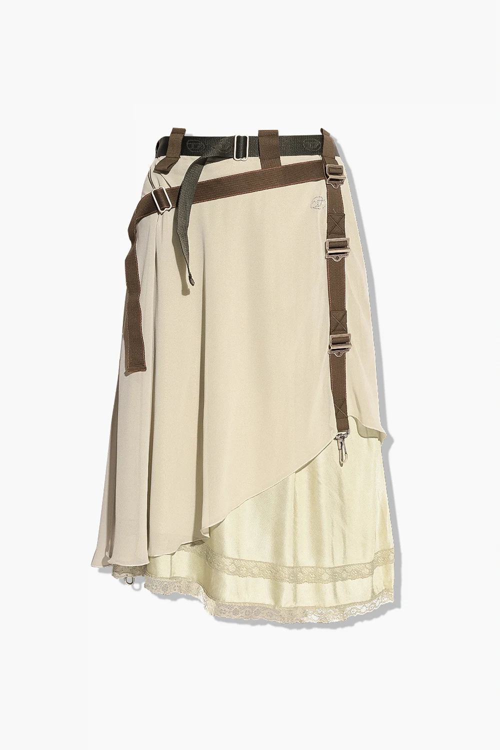 GREEN ‘O-LEILANI’ asymmetrical skirt