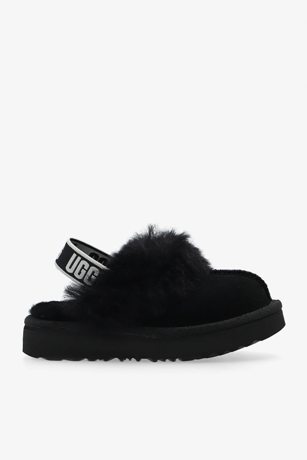 BLACK ‘Funkette’ suede slippers
