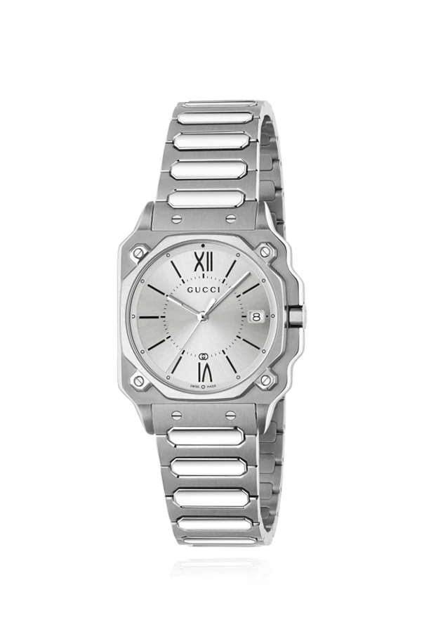 SREBRNY Zegarek `G-Flat`