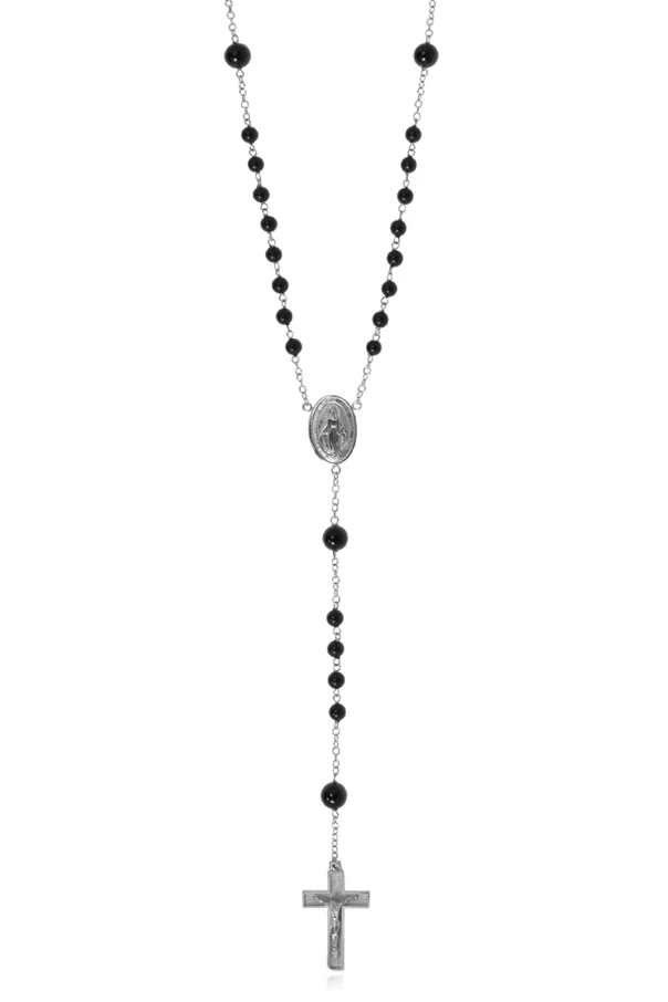 SILVER Rosary-style necklace