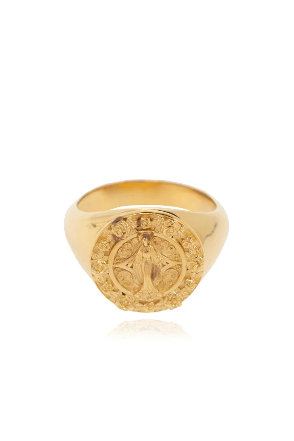 GOLD Ring mit religiösem Motiv