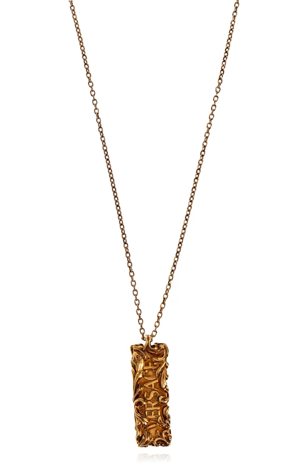GOLD Necklace with a pendant with logo