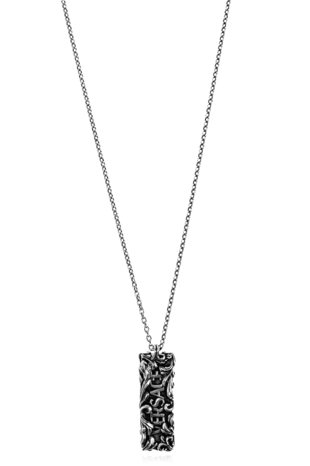 SILVER Necklace with a logo pendant