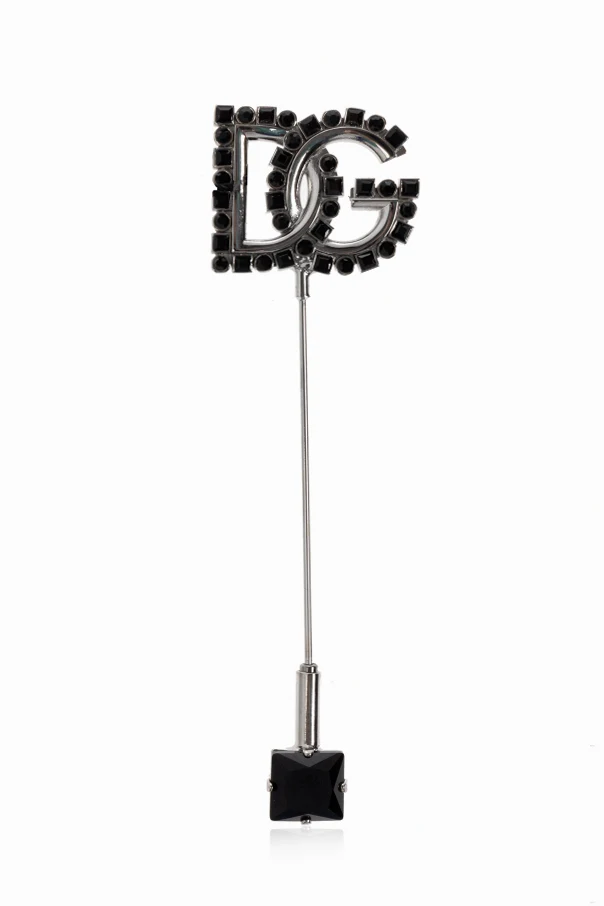 SILVER Brooch in the shape of a logo