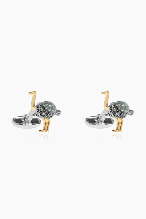 SILVER Cufflinks with a bird motif