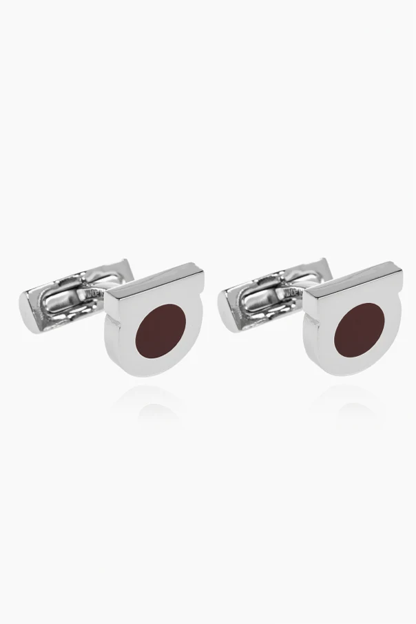 SILVER Cufflinks in the shape of a logo