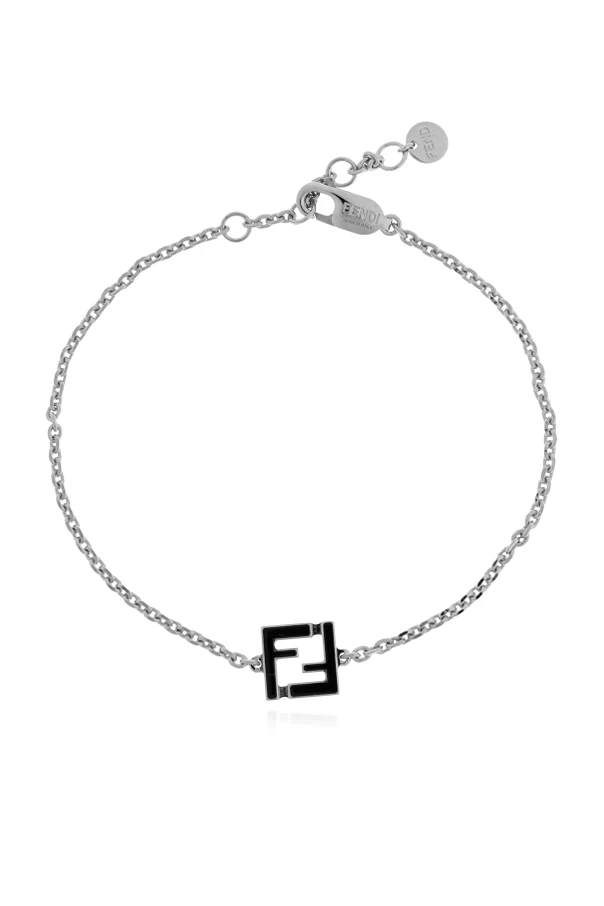 SREBRNY Bransoleta z logo