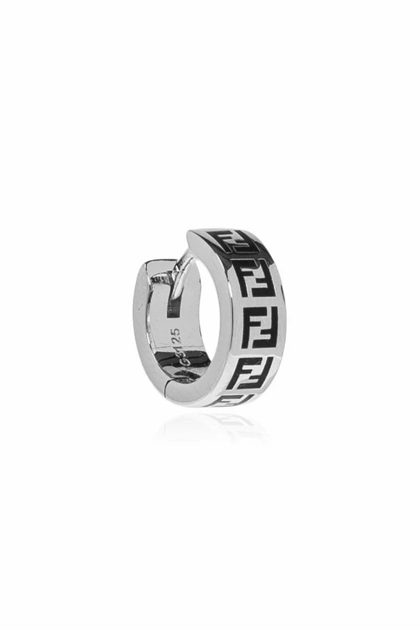SILBER Einzelner Ohrring mit Logo