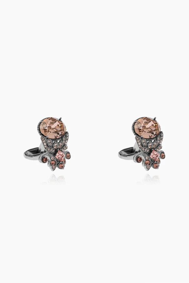 SILVER Cufflinks with shimmering crystals