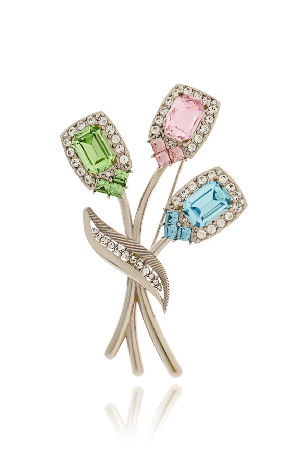 MULTIKOLOR Broszka z połyskującymi kryształami