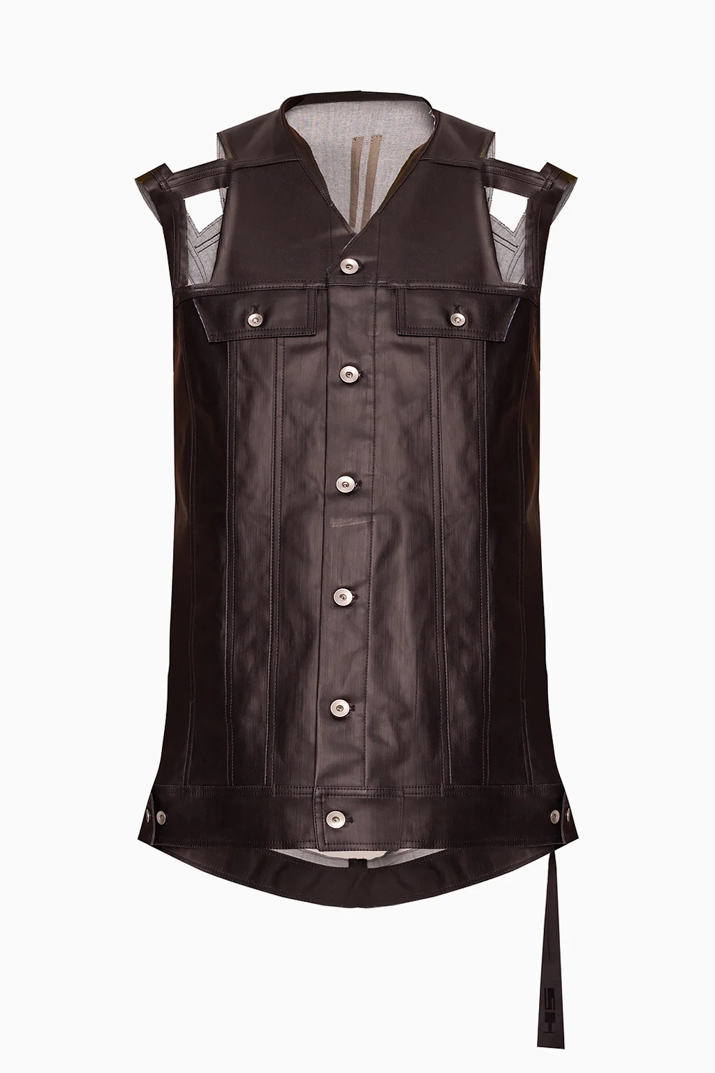 Vest with raw edge
