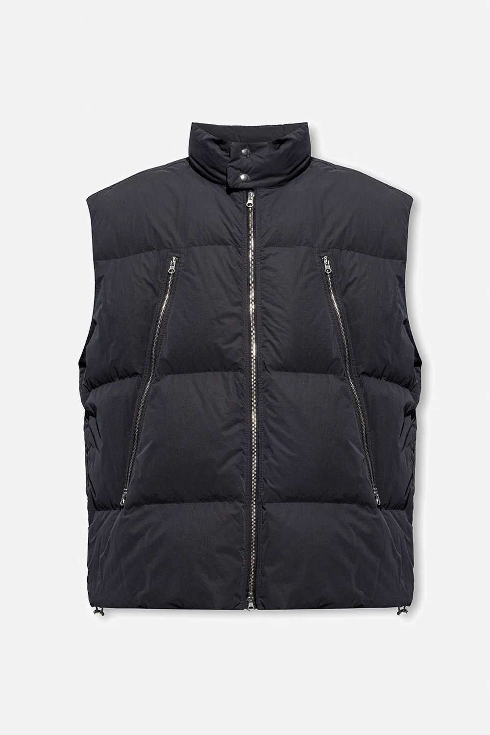 Down vest with logo