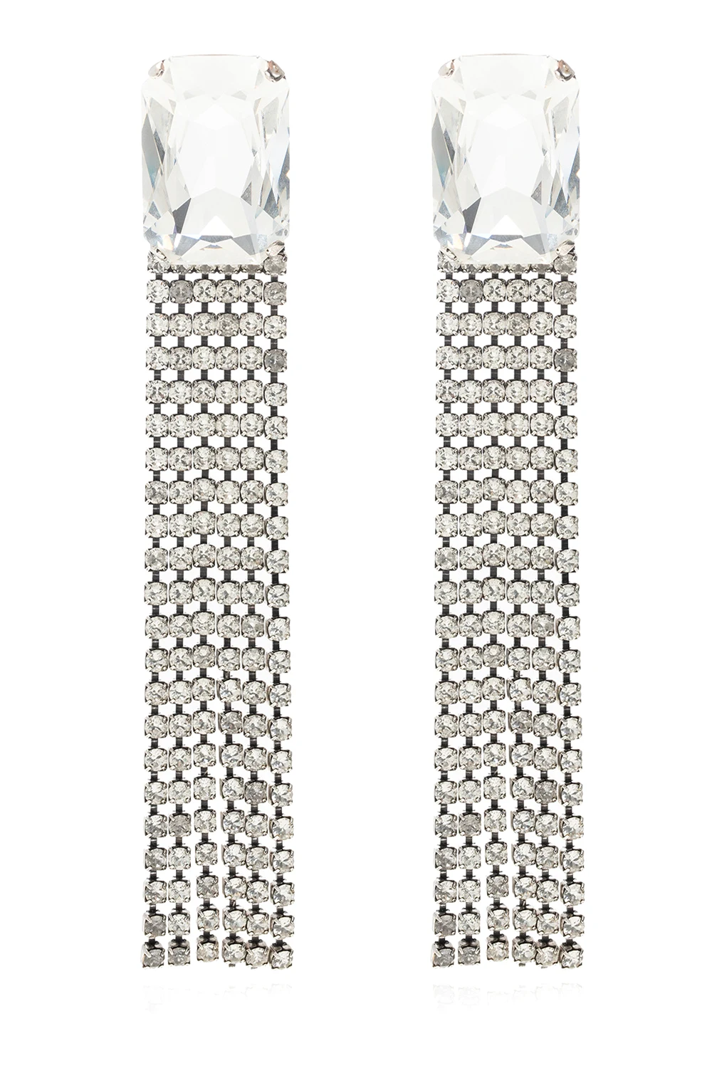 Fringed clip-on earrings
