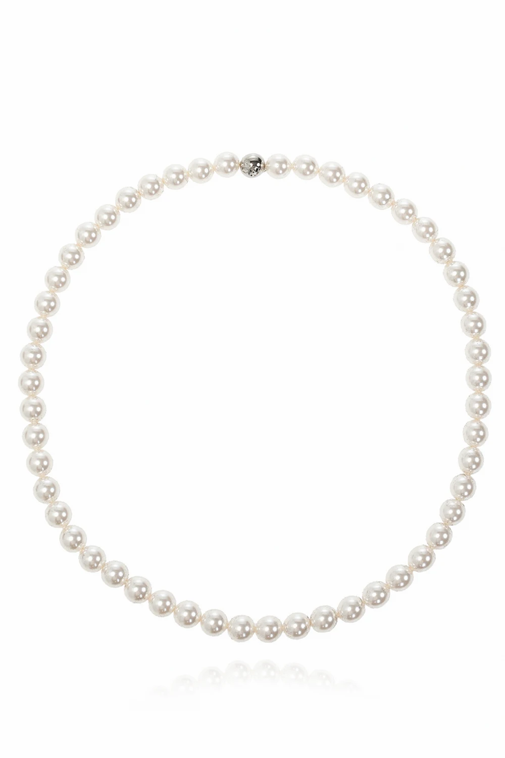WHITE Glass pearl necklace
