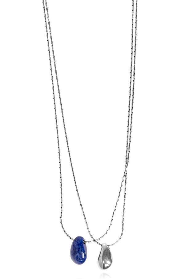 SILBER Halskette mit Stein