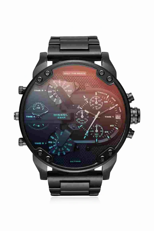 CZARNY Stalowy zegarek `Mr Daddy`