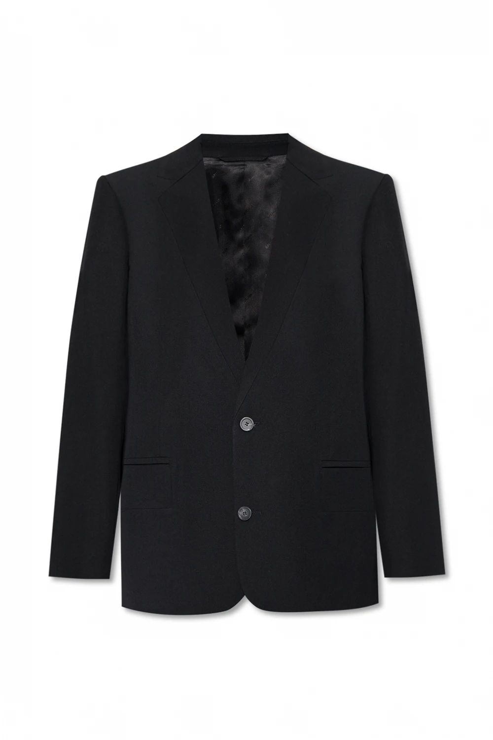 BLACK Logo-patched blazer