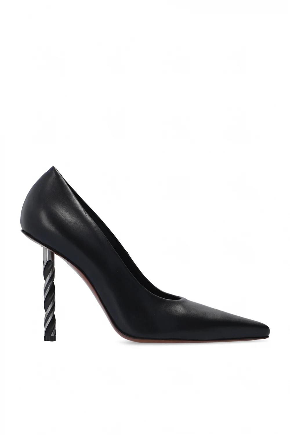 BLACK ‘Drill’ stiletto pumps