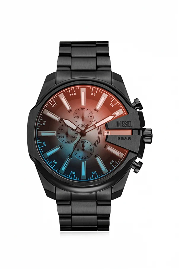 CZARNY Stalowy zegarek `Mega Chief Slim`