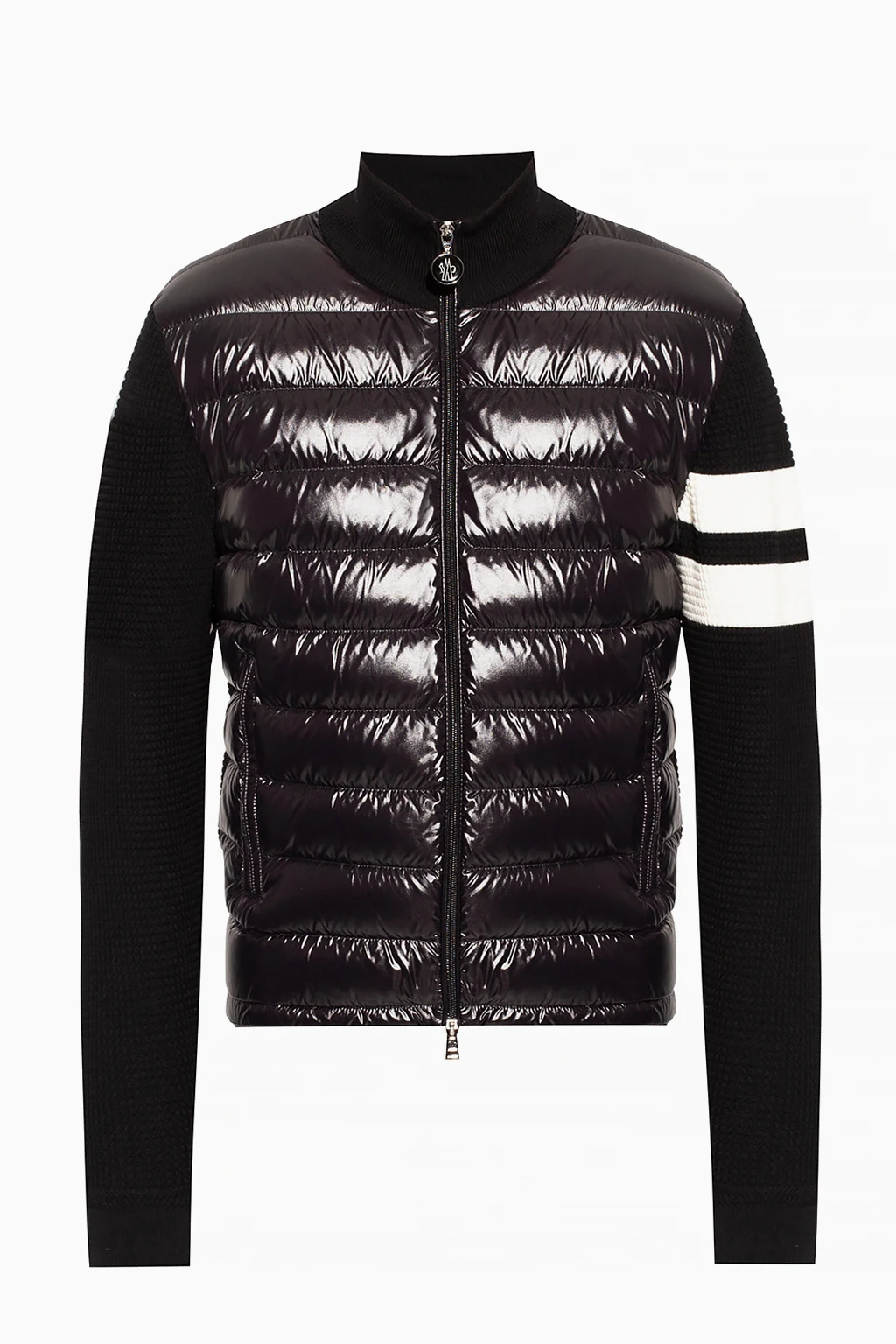 Jacket with band collar