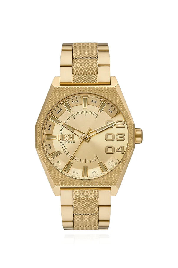 ZŁOTY Stalowy zegarek `Scraper`