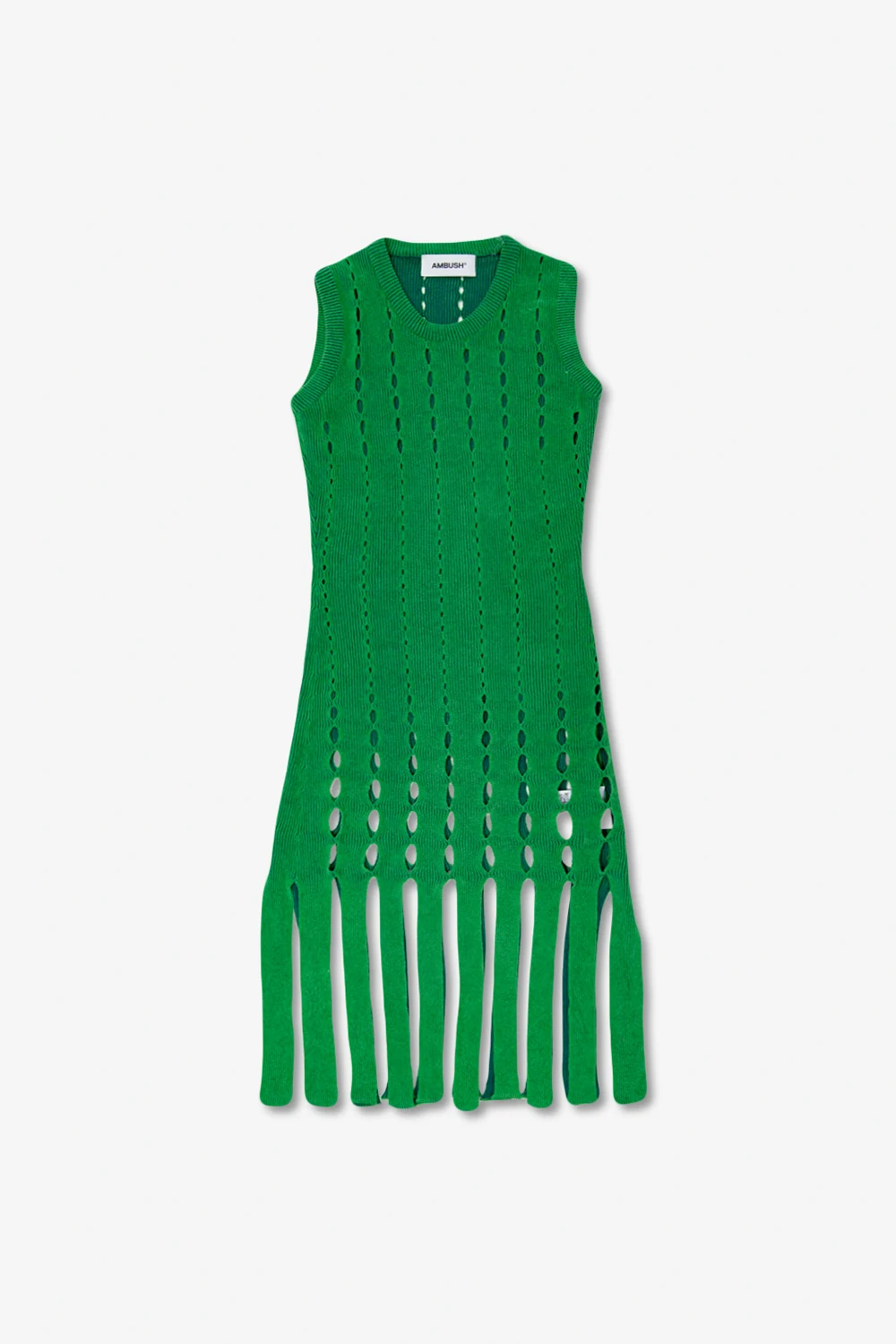 GREEN Dress with cut-outs