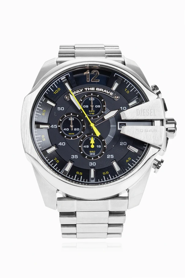 SREBRNY Stalowy zegarek `Mega Chief`