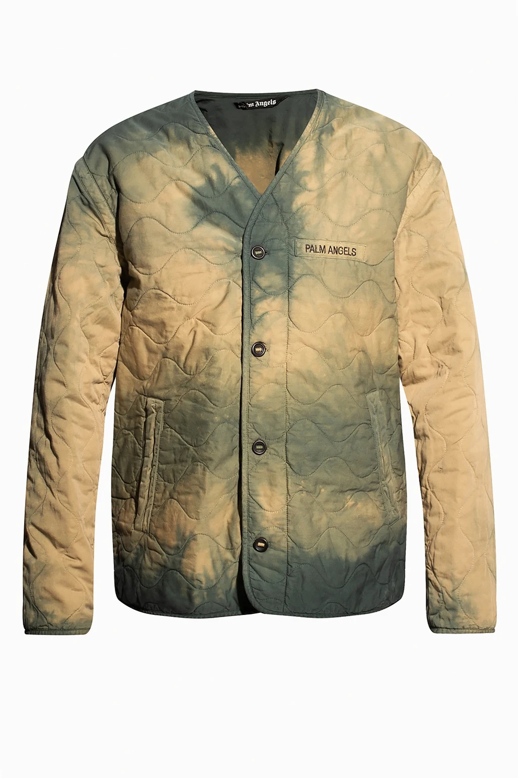 GREEN Quilted jacket with logo