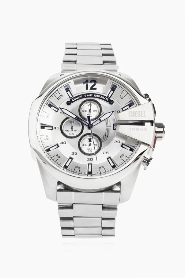 SREBRNY Stalowy zegarek `Chief Series`